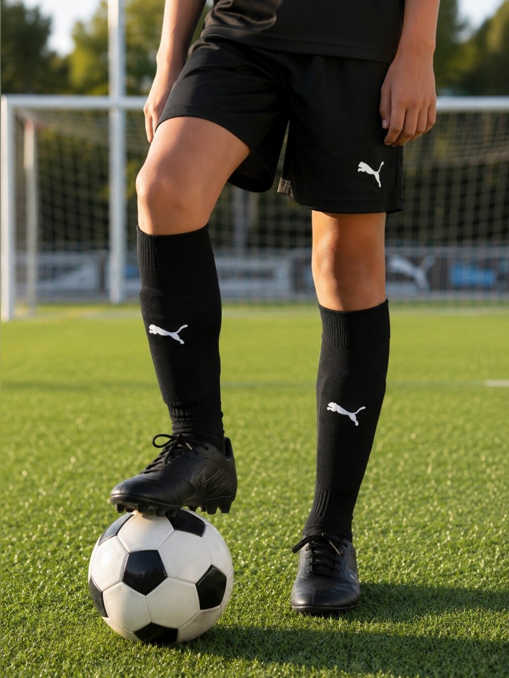 Puma Soccer Socks Black Youth 13-14Yâ Knee High Football Training Match